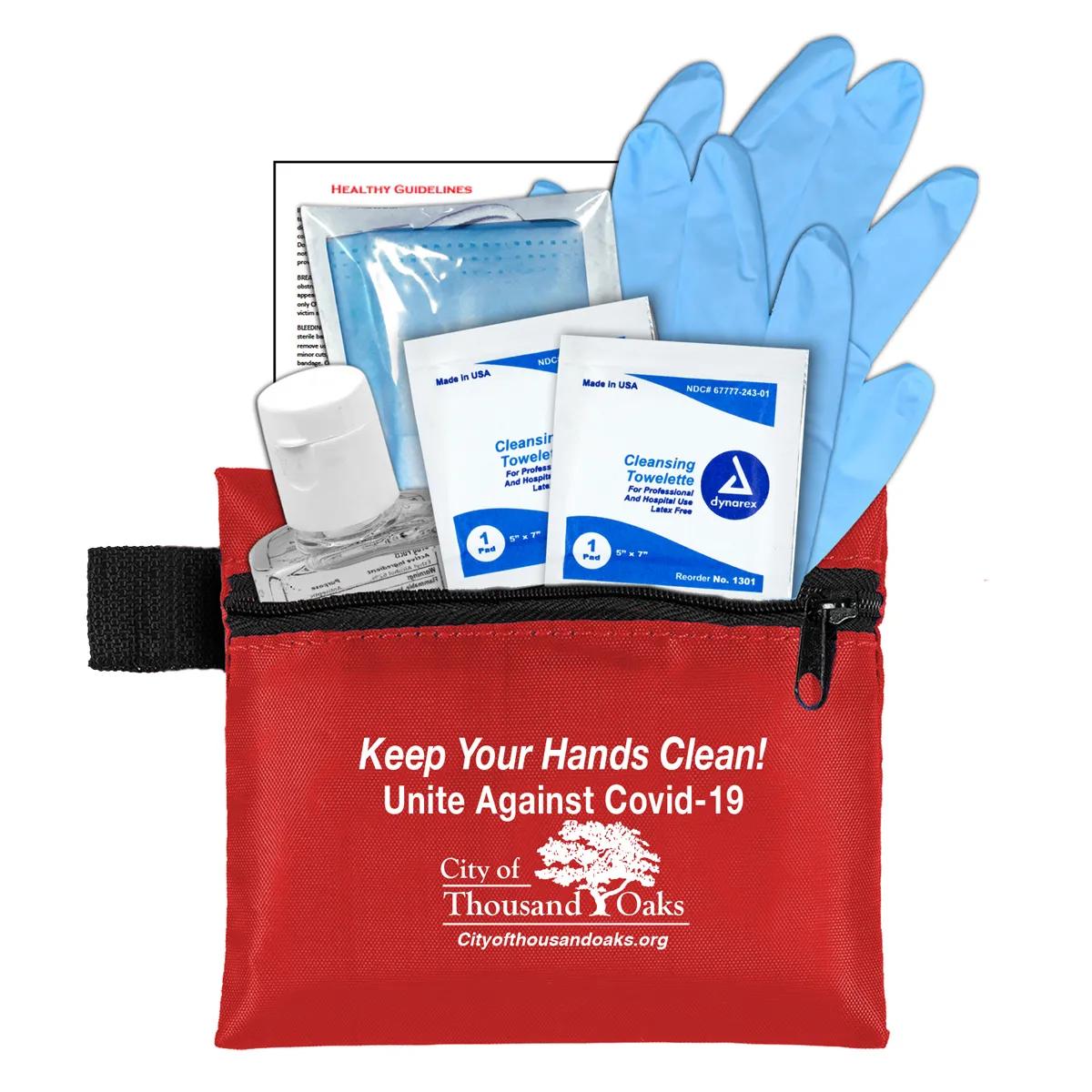 First Aid Kit 6 Piece Zipper Pouch Sanitizer - 5 x 4.25 in - product view 10