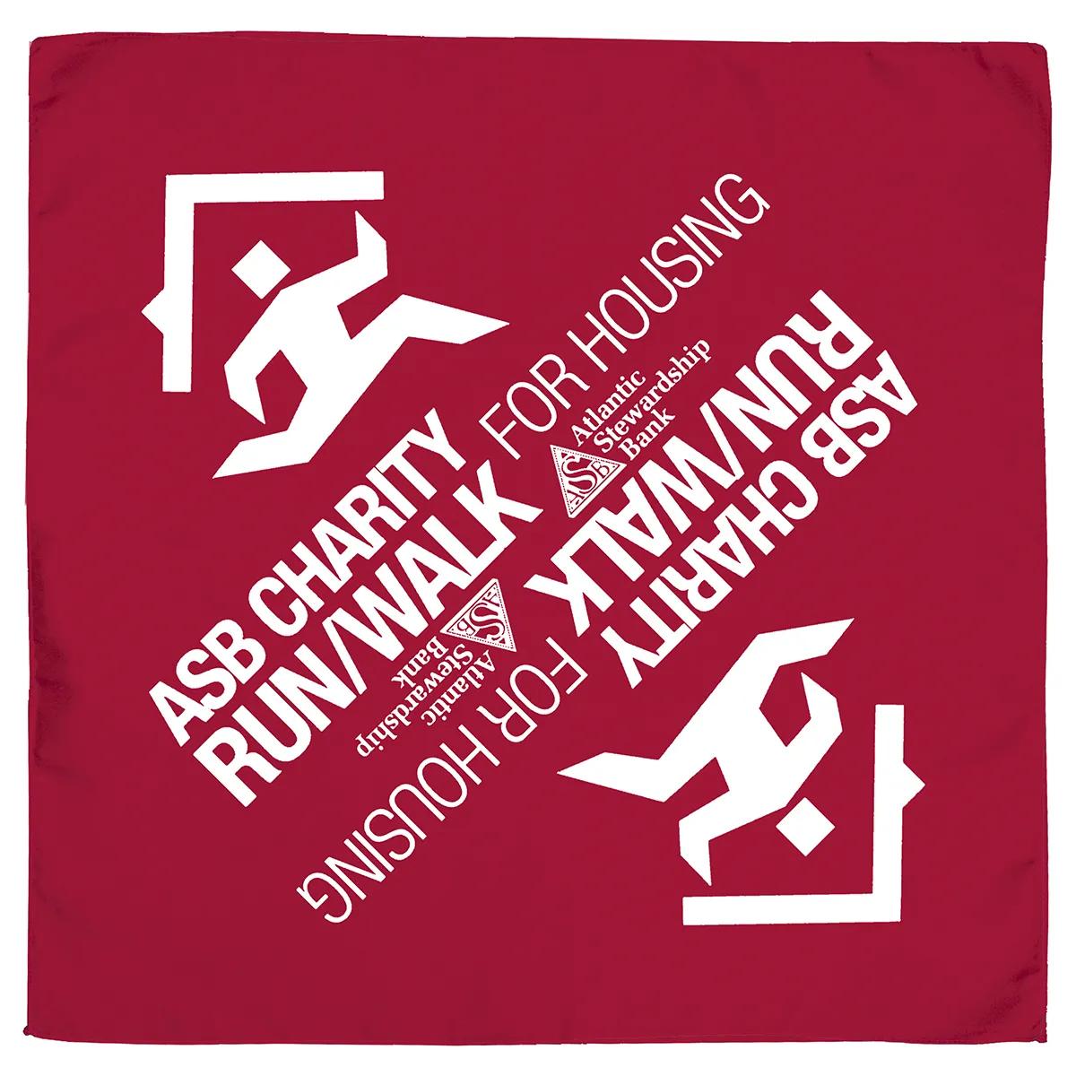 Bandana Silkscreen Polyester Domestic Production - 22 x 22 in - product view 5