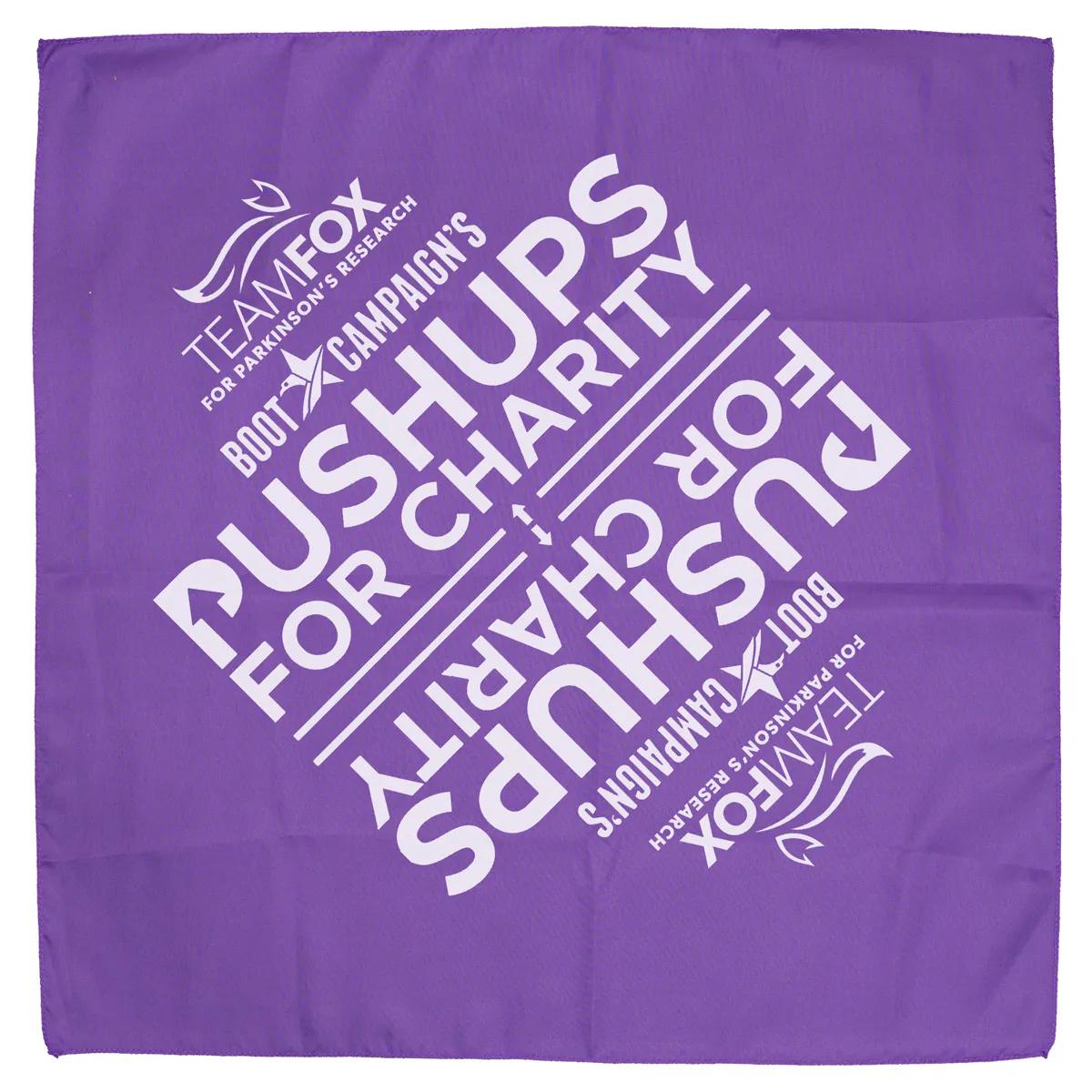 Bandana Silkscreen Polyester Domestic Production - 22 x 22 in - product view 6