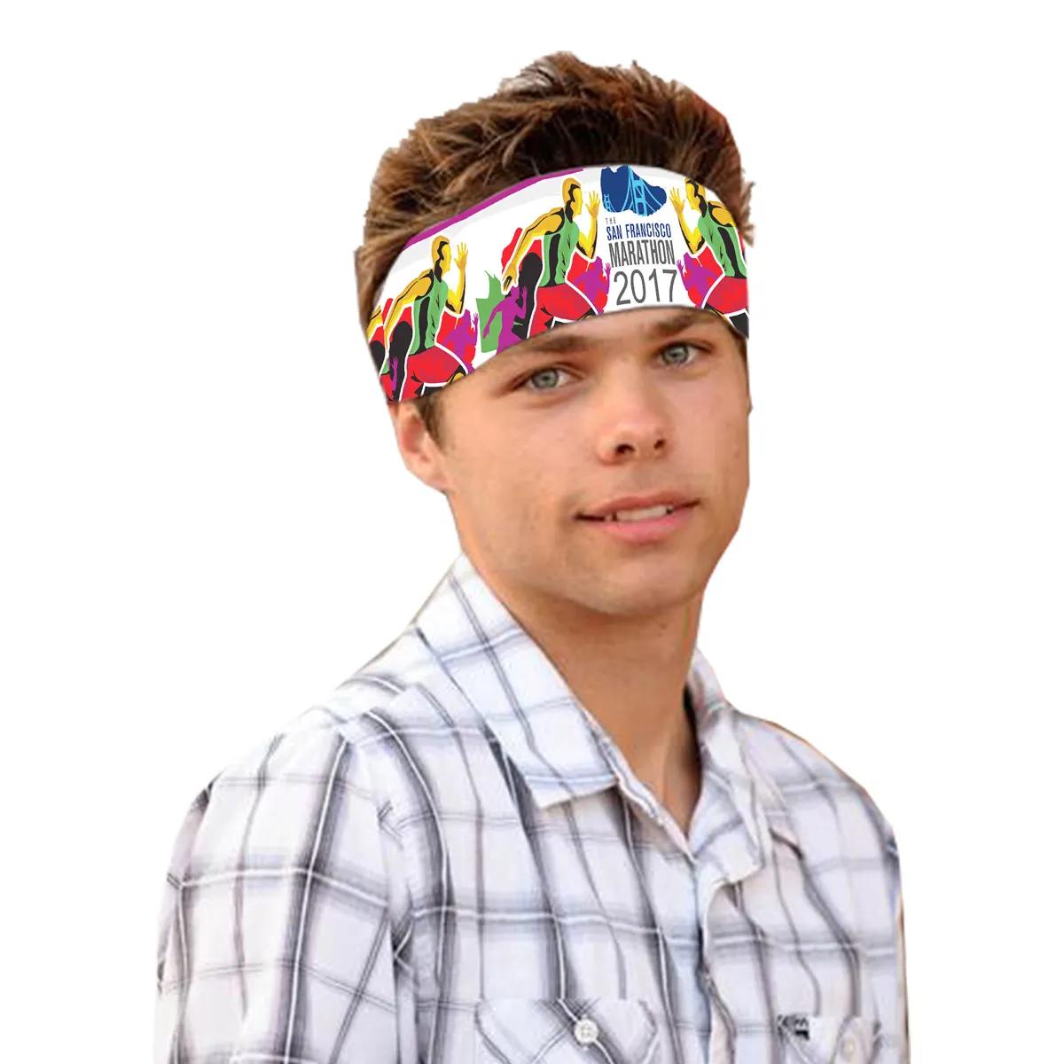 Sports Headband Stretchy Polyester Sublimation - 9.88 x 4 in - product view 4