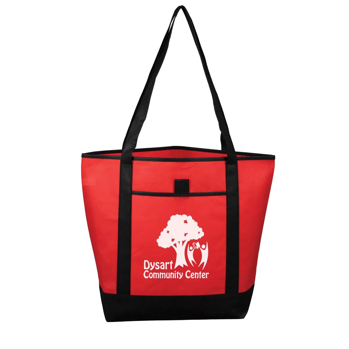Convention Tote Bag Non-Woven Outside Pocket - 17.5 x 13.5 in - product view 2