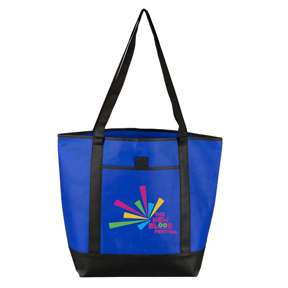 Convention Tote Bag Non-Woven Outside Pocket - 17.5 x 13.5 in - product view 3