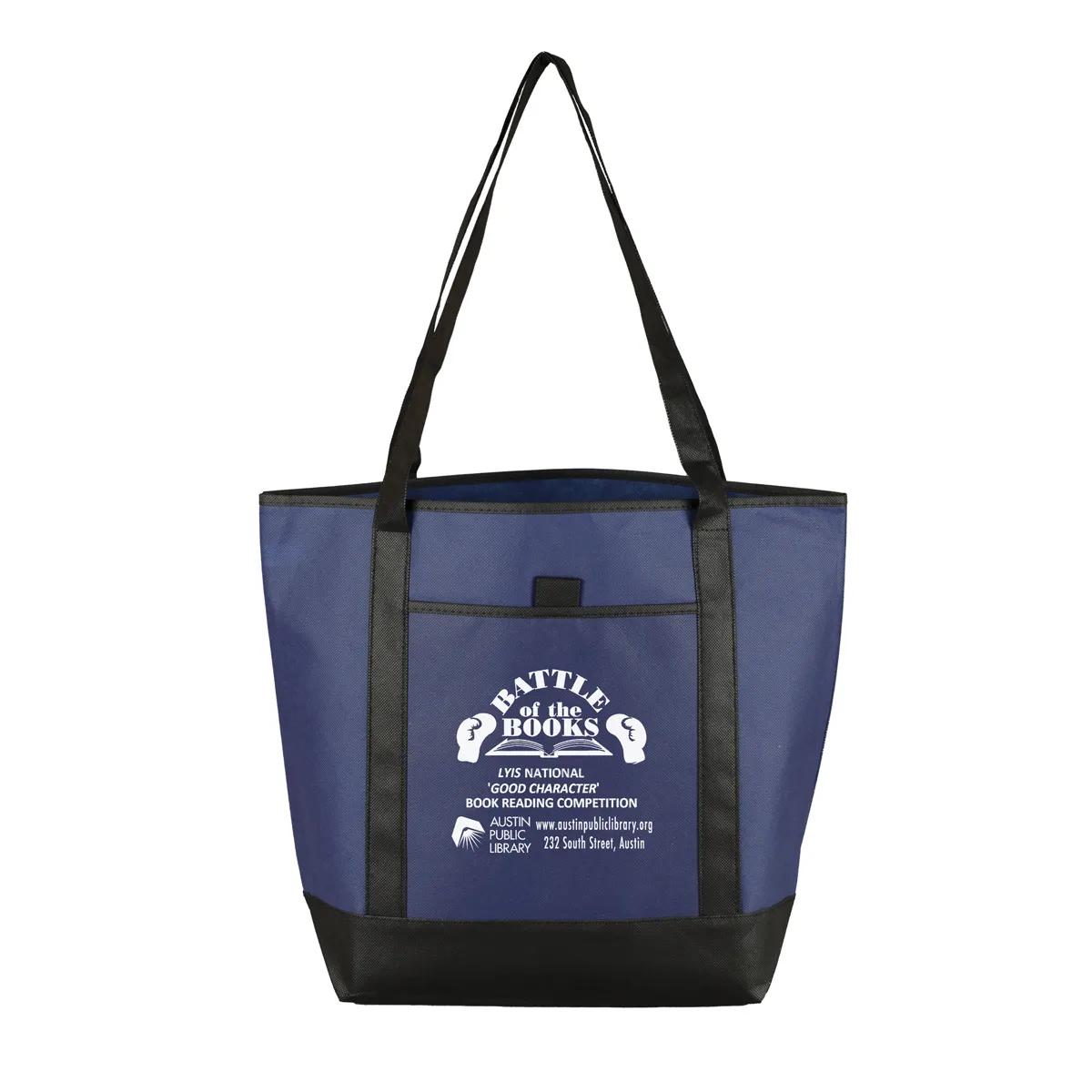 Convention Tote Bag Non-Woven Outside Pocket - 17.5 x 13.5 in - product view 6