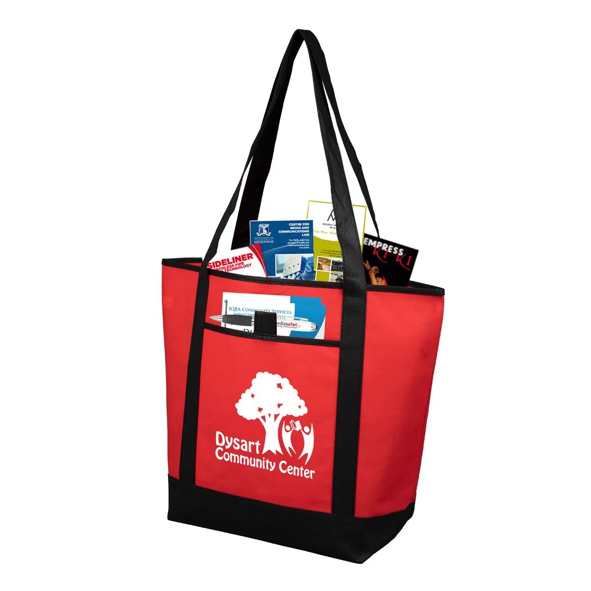 Convention Tote Bag Non-Woven Outside Pocket - 17.5 x 13.5 in - product view 10