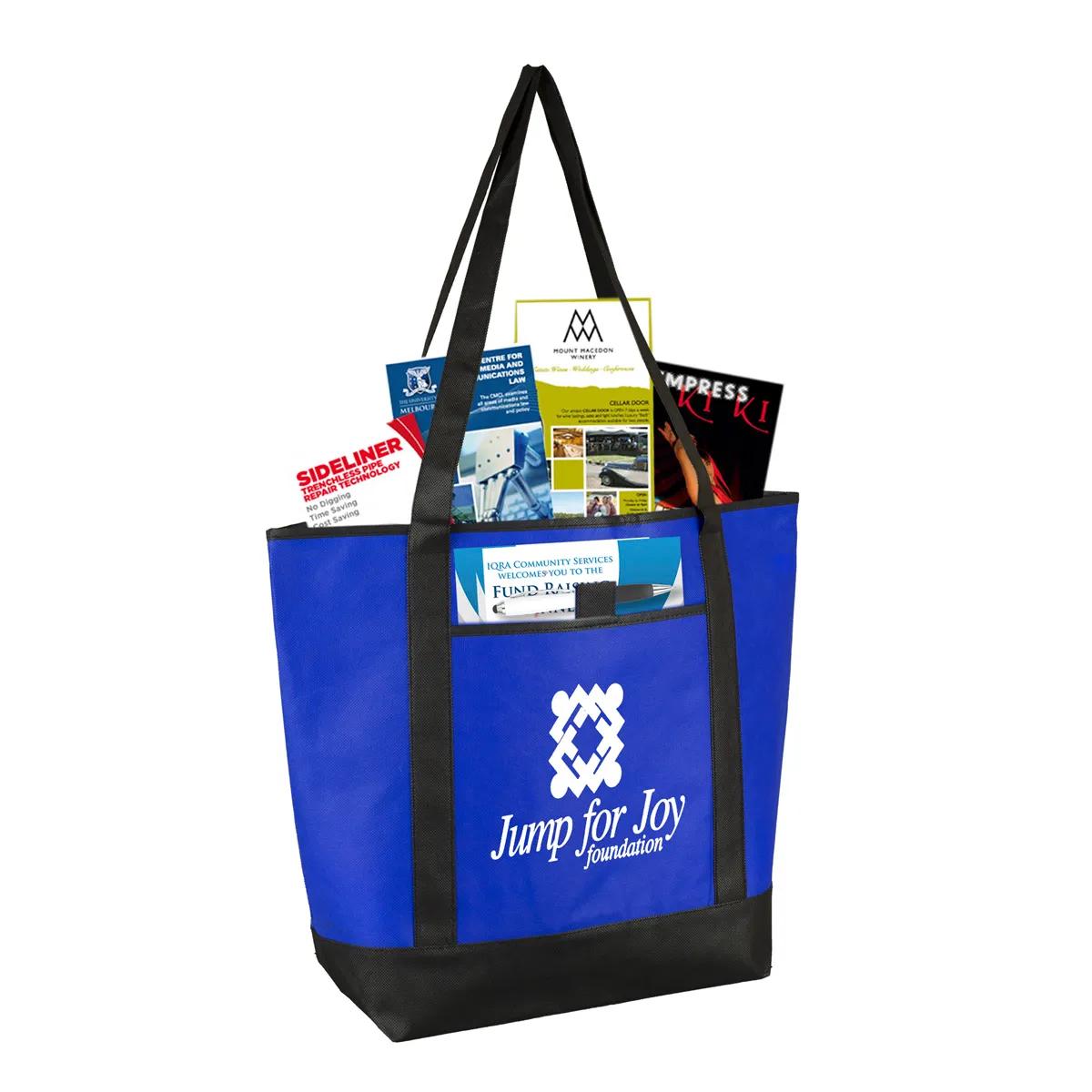 Convention Tote Bag Non-Woven Outside Pocket - 17.5 x 13.5 in - product view 11