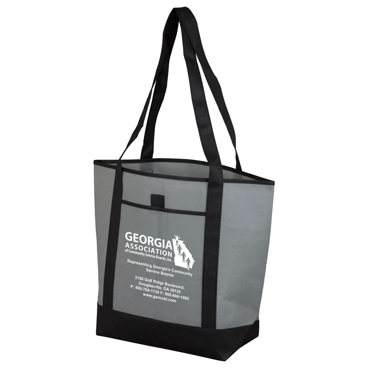 Convention Tote Bag Non-Woven Outside Pocket - 17.5 x 13.5 in - product view 12