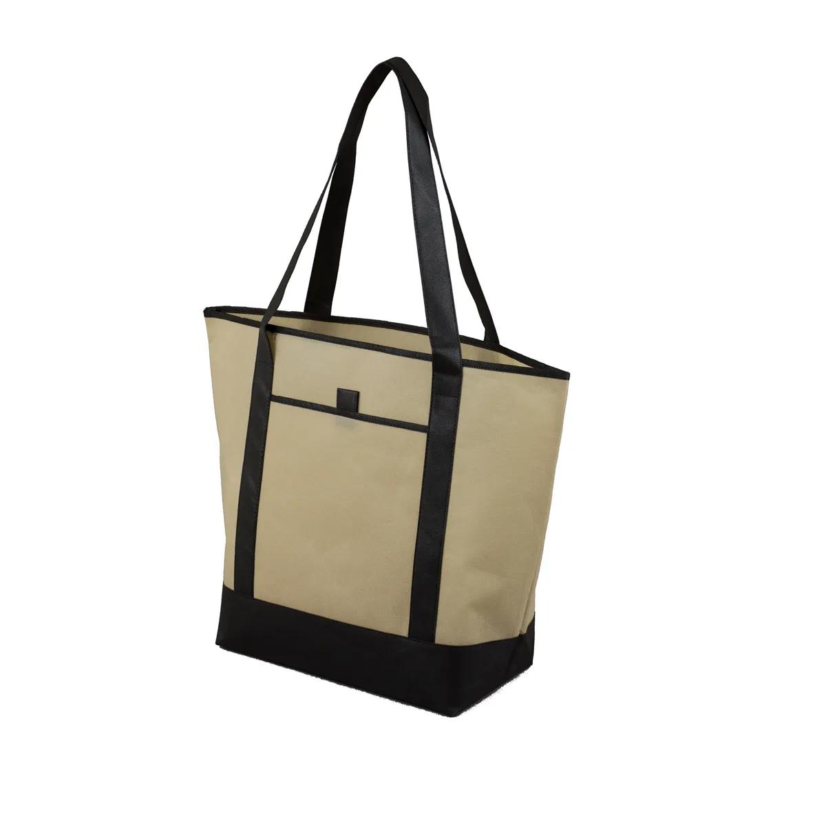 Convention Tote Bag Non-Woven Outside Pocket - 17.5 x 13.5 in - product view 23