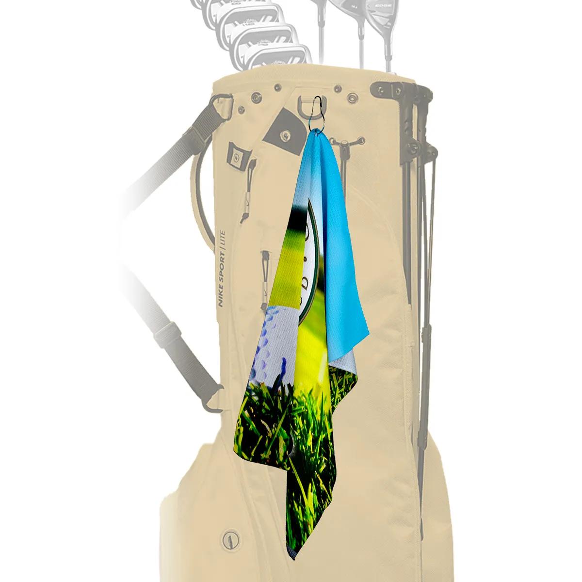 Golf Towel Waffle Weave Microfiber Full Color - 16 x 25 in - product view 4