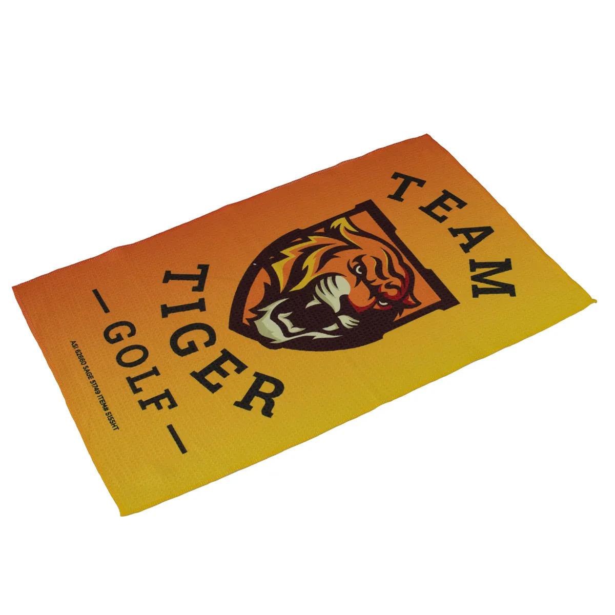 Golf Towel Waffle Weave Microfiber Full Color - 16 x 25 in - product view 6