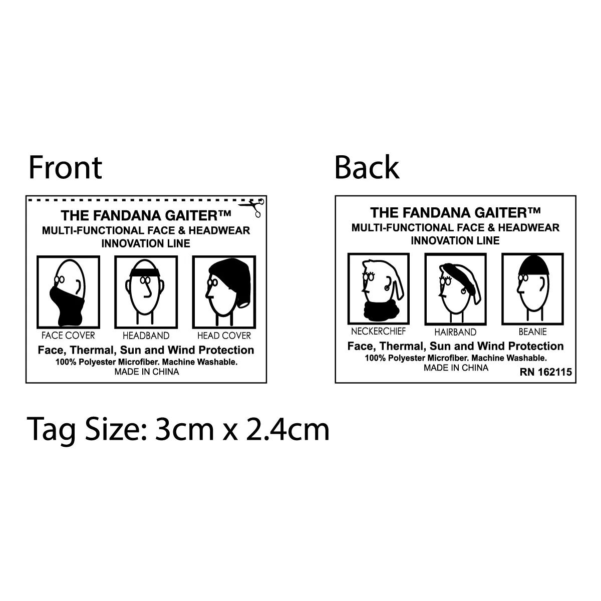 Multi-Functional Gaiter Microfiber Import - 9.5 x 19 in - product view 31