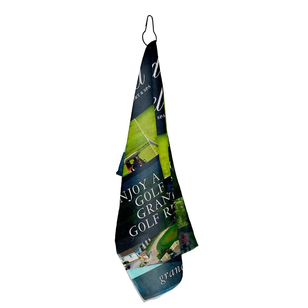 Golf Towel Recycled RPET with Grommet Clip - 12 x 18 in - product view 3