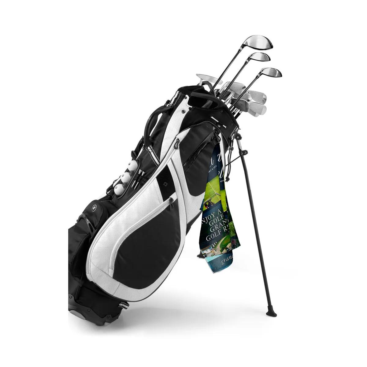 Golf Towel Recycled RPET with Grommet Clip - 12 x 18 in - product view 4