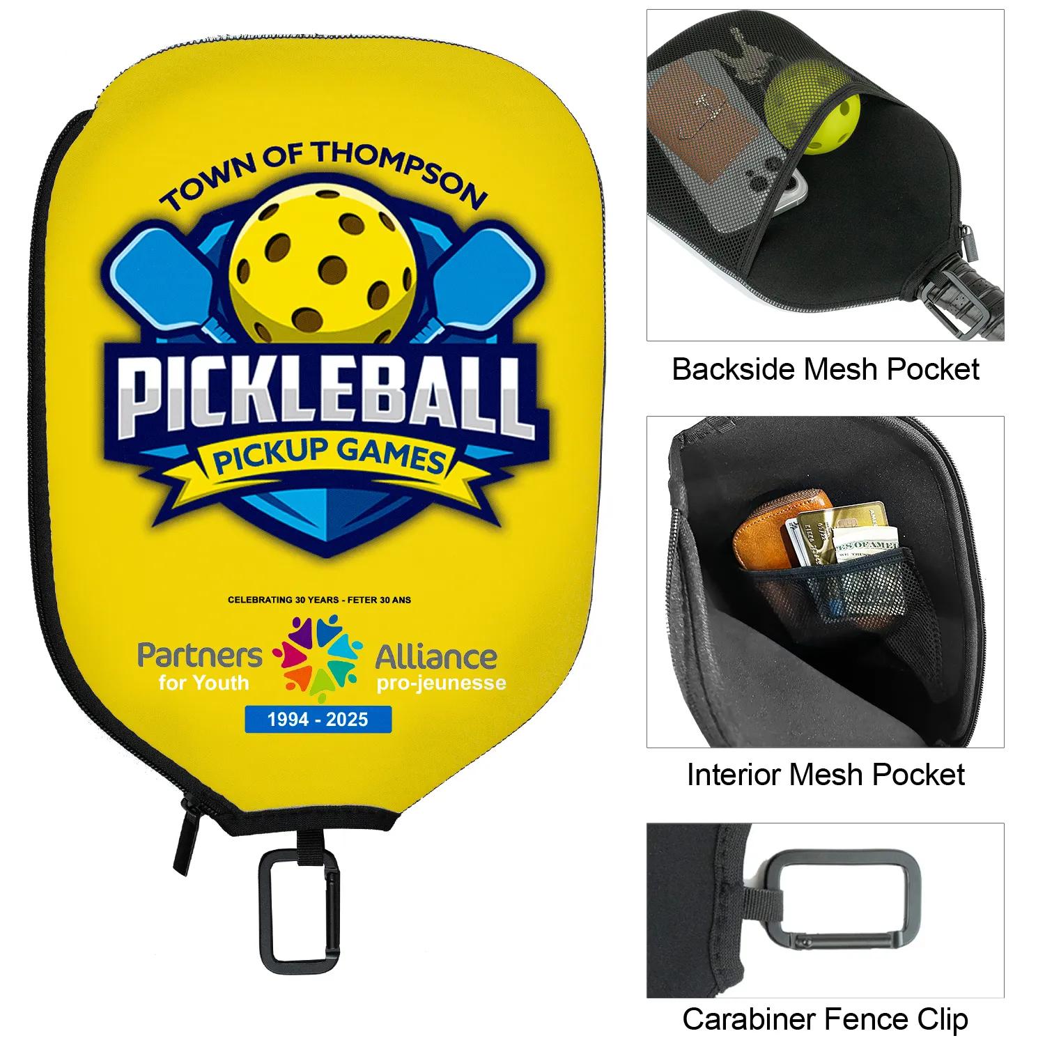 Pickleball Paddle Cover Two Pocket Neoprene - 8.5 x 12 in