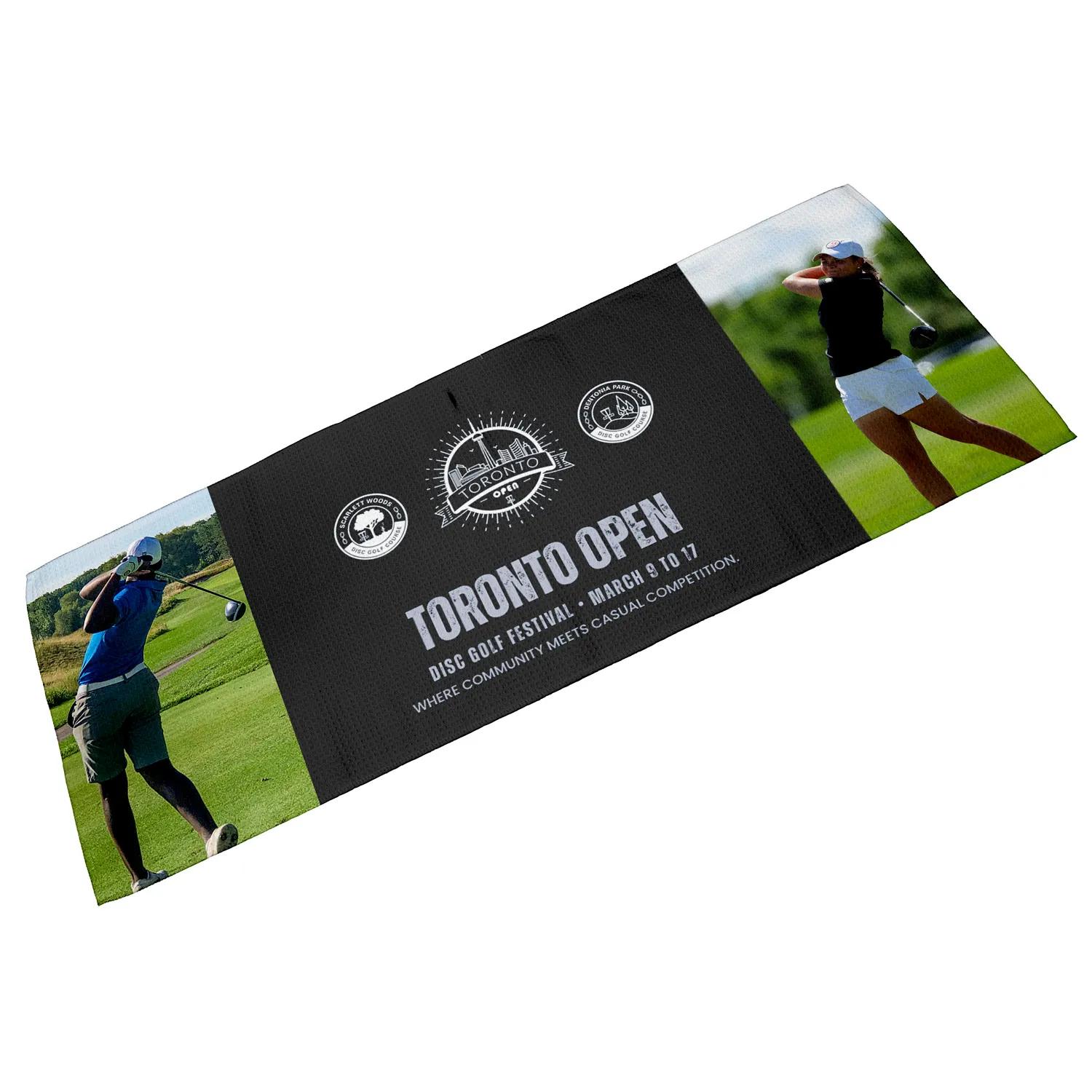 Sports Gym Towel Waffle Weave Polyester - 12 x 32 in - product view 4