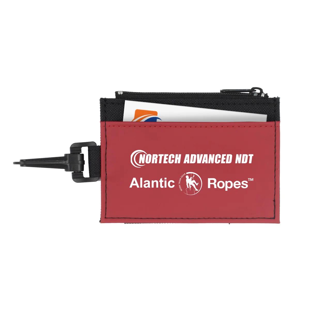 ID Holder Wallet with Carabiner Polyester - 4.5 x 3.25 in - product view 2