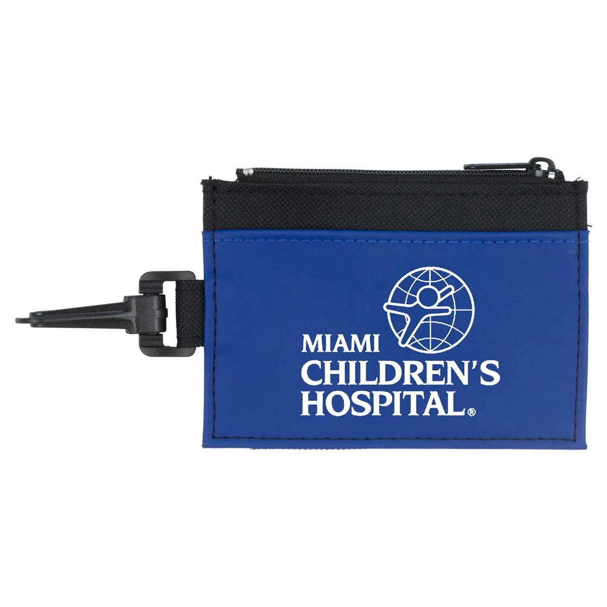 ID Holder Wallet with Carabiner Polyester - 4.5 x 3.25 in - product view 4