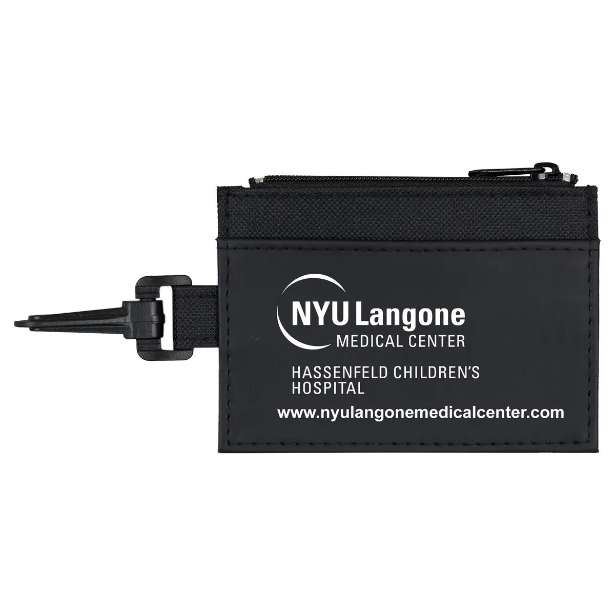 ID Holder Wallet with Carabiner Polyester - 4.5 x 3.25 in - product view 5