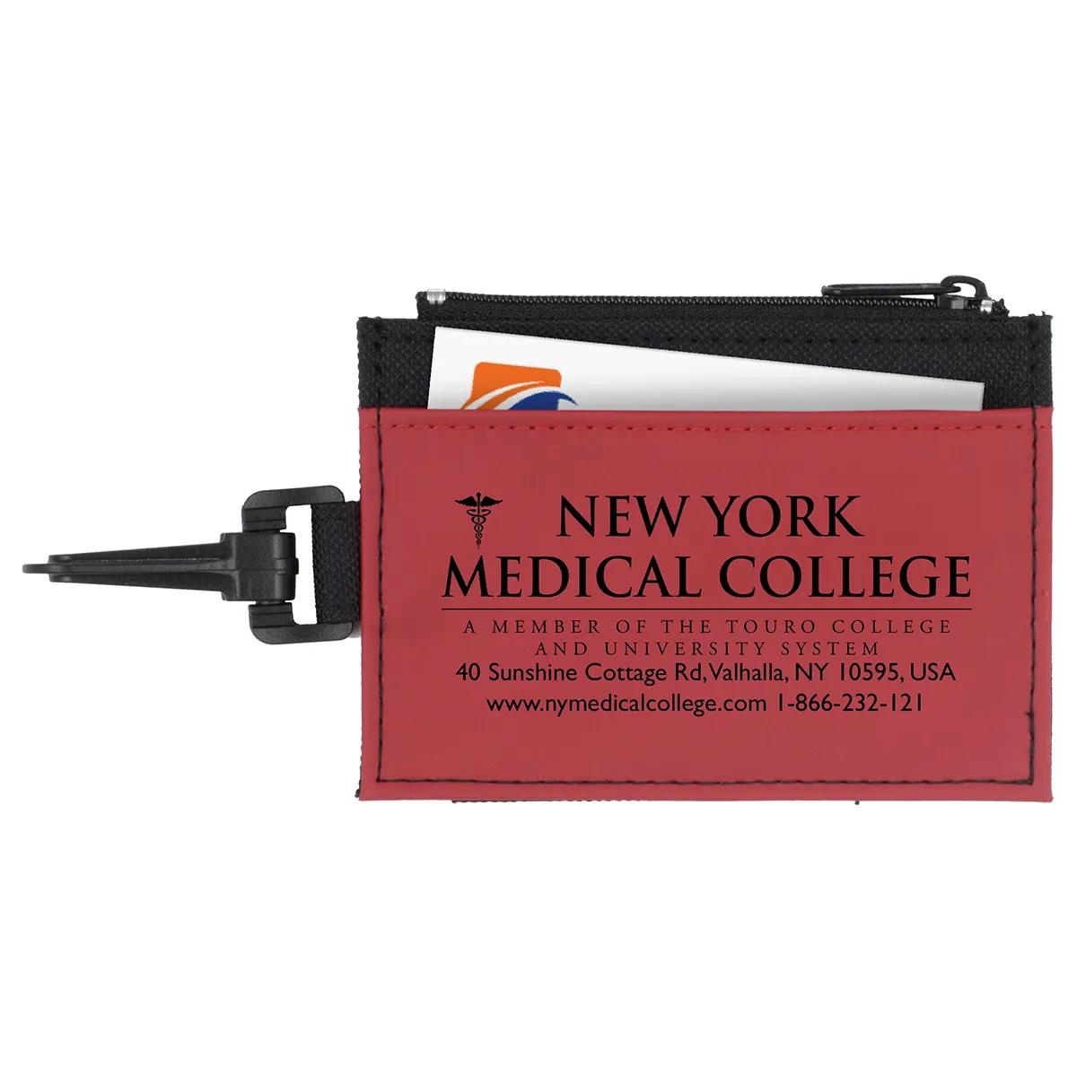 ID Holder Wallet with Carabiner Polyester - 4.5 x 3.25 in - product view 6