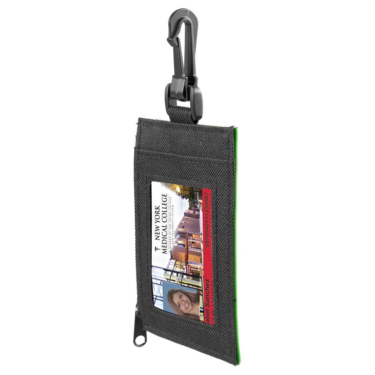 ID Holder Wallet with Carabiner Polyester - 4.5 x 3.25 in - product view 9