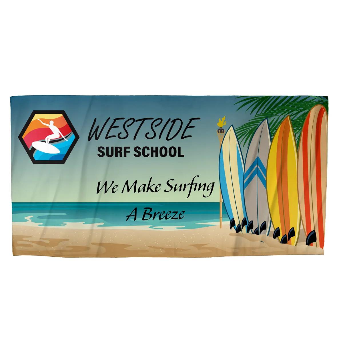 Beach Towel Ultra-Thin Recycled RPET Polyester - 60 x 30 in - product view 5