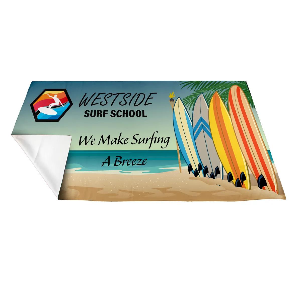 Beach Towel Ultra-Thin Recycled RPET Polyester - 60 x 30 in - product view 6