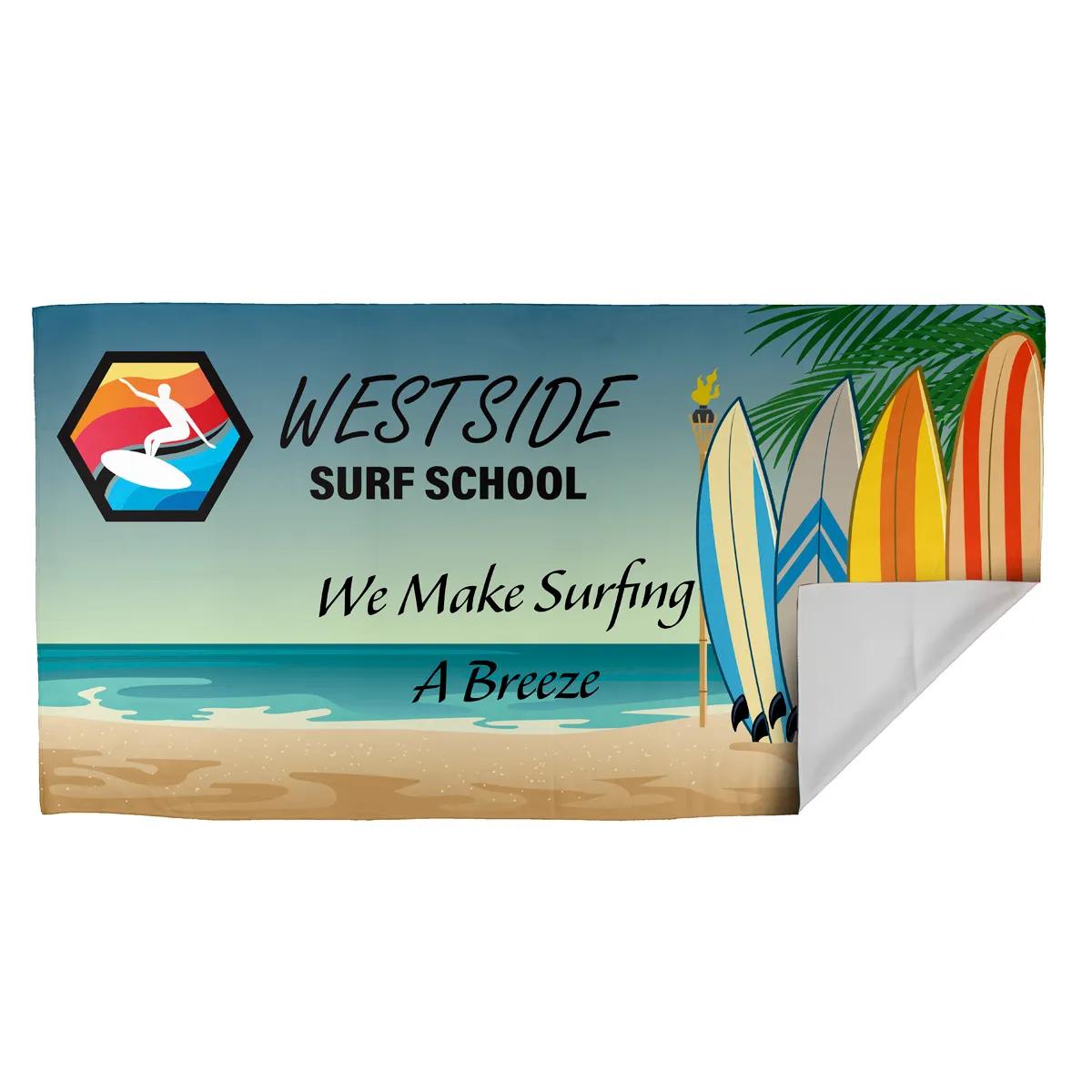 Beach Towel Ultra-Thin Recycled RPET Polyester - 60 x 30 in - product view 7