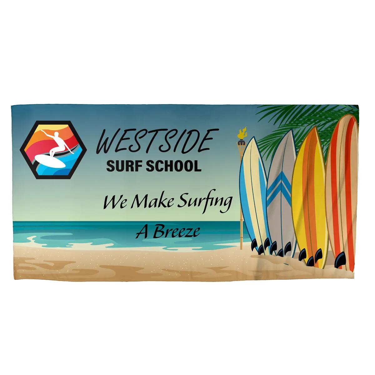Beach Towel Ultra-Thin Recycled RPET Polyester - 60 x 30 in - product view 8