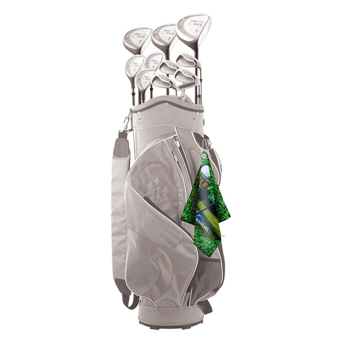 Golf Towel Recycled RPET Heavy Duty Metal Clip - 12 x 12 in - product view 7