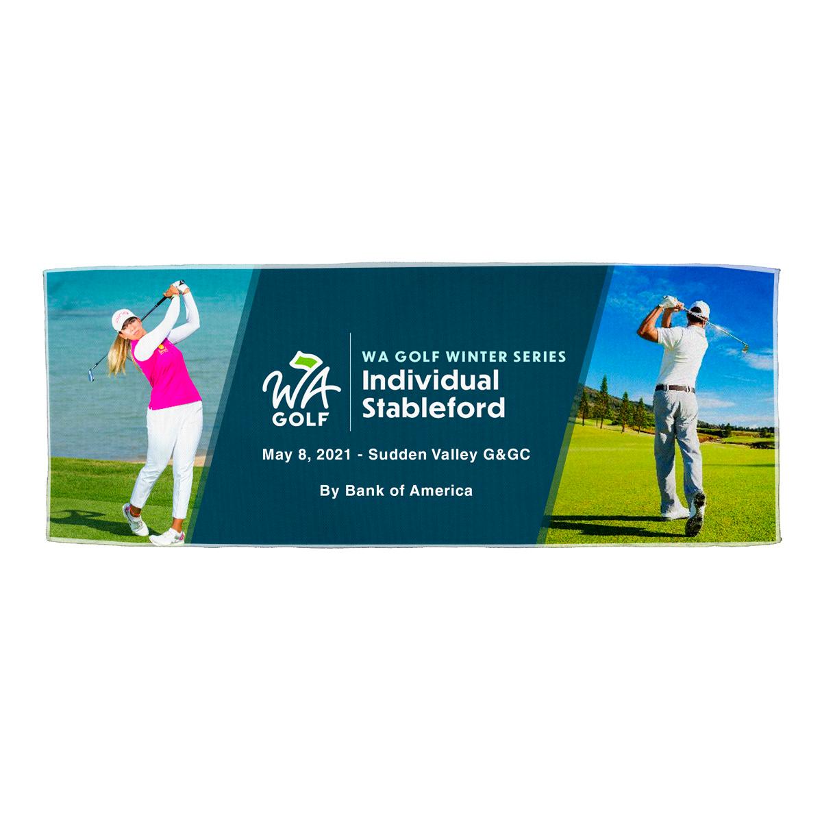 Cooling Towel Recycled RPET Sublimation Print - 32 x 12 in - product view 5