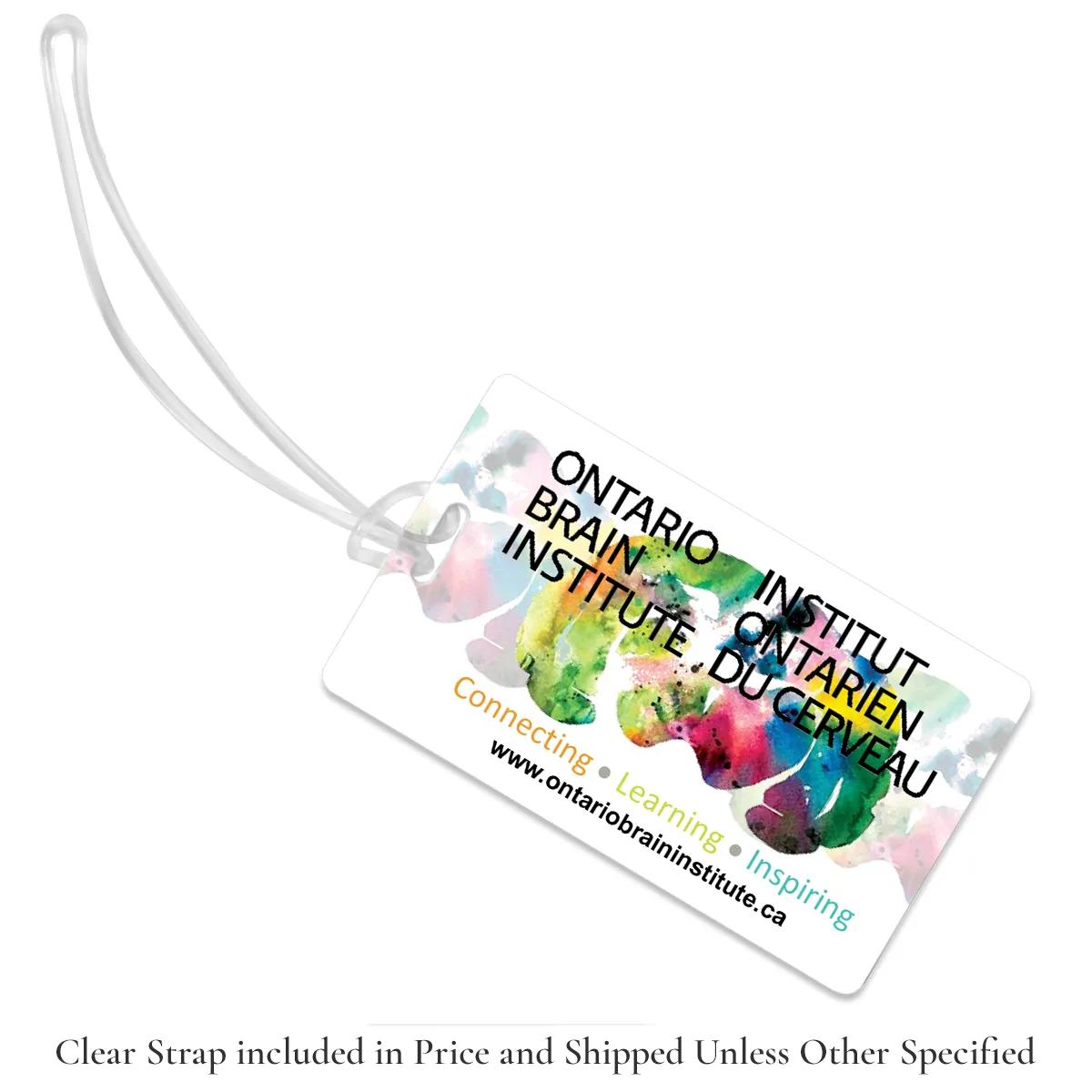 Luggage Tag Acrylic Full Color ID Slip Pocket - 4.25 x 2.5 in