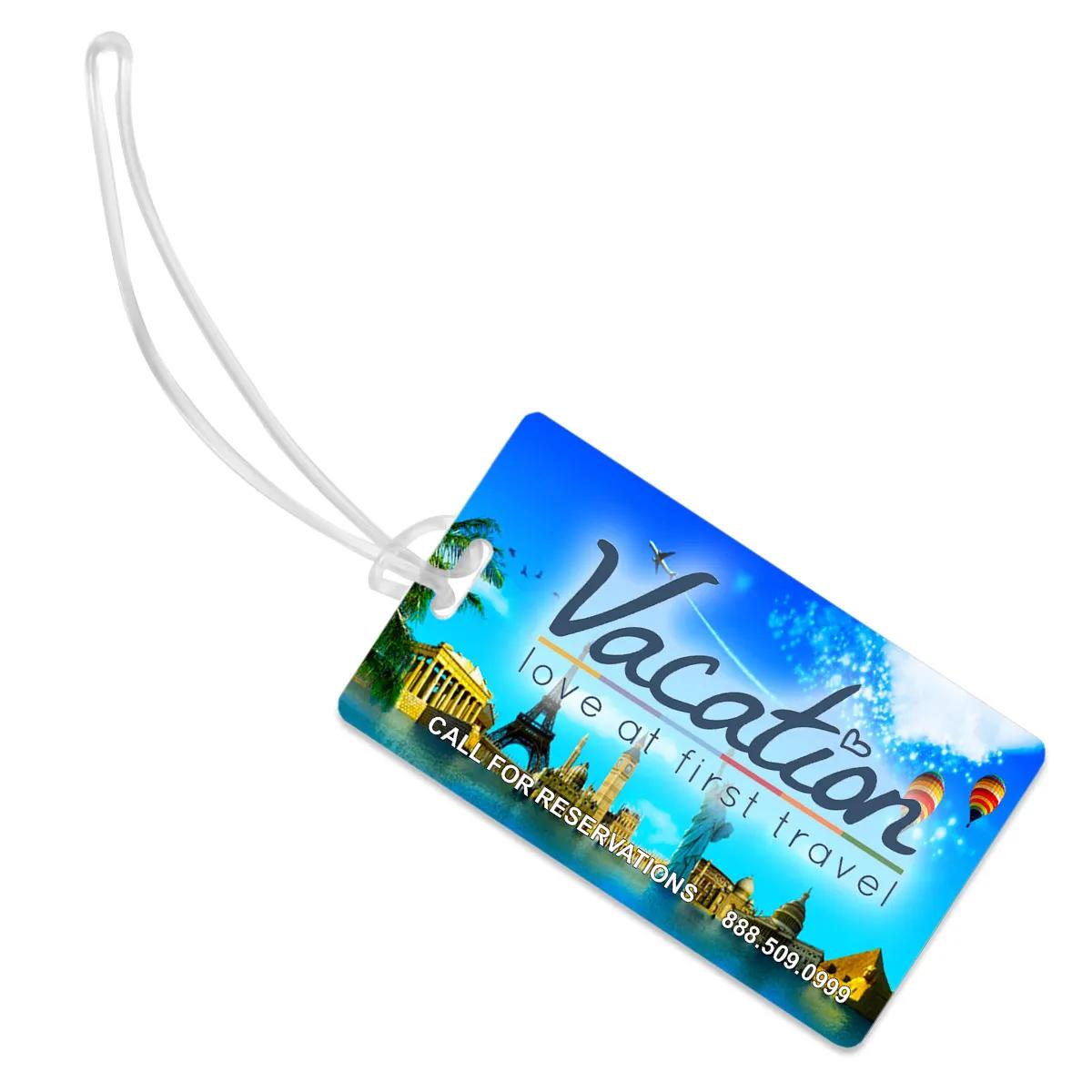Luggage Tag Acrylic Full Color ID Slip Pocket - 4.25 x 2.5 in - product view 5