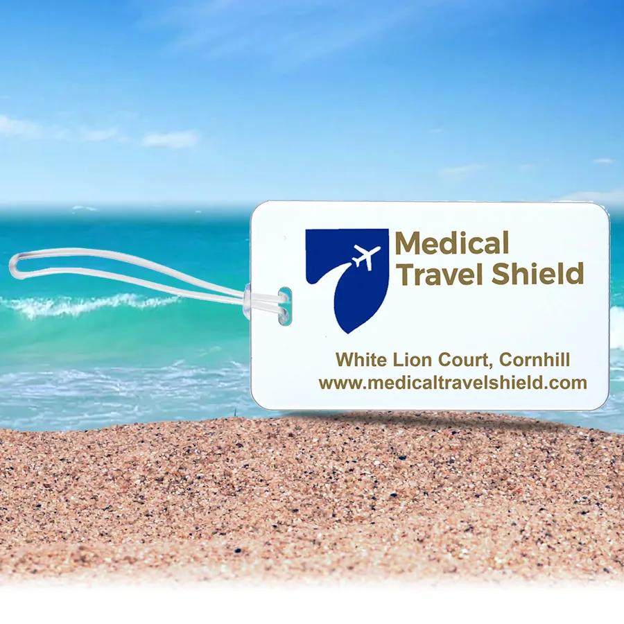 Luggage Tag Acrylic Spot Color ID Slip Pocket - 4.25 x 2.5 in - product view 2