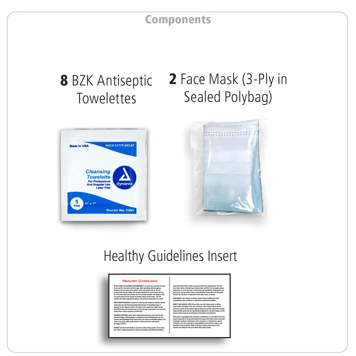 First Aid Kit Travel Zipper Pouch Wipe Down - 5 x 4.25 in - product view 24