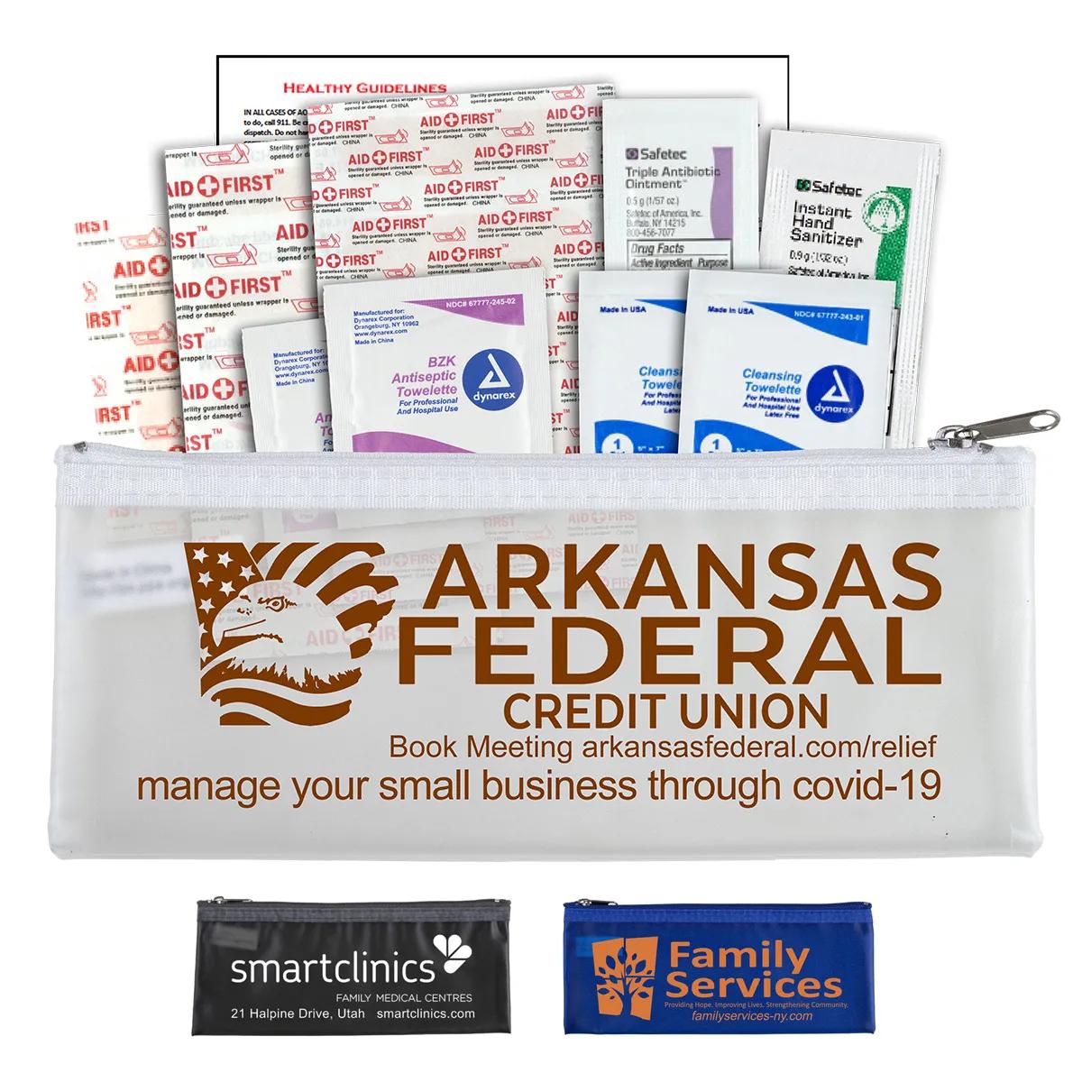 First Aid Kit 18 Piece with Hand Sanitizer - 8.25 x 3.38 in