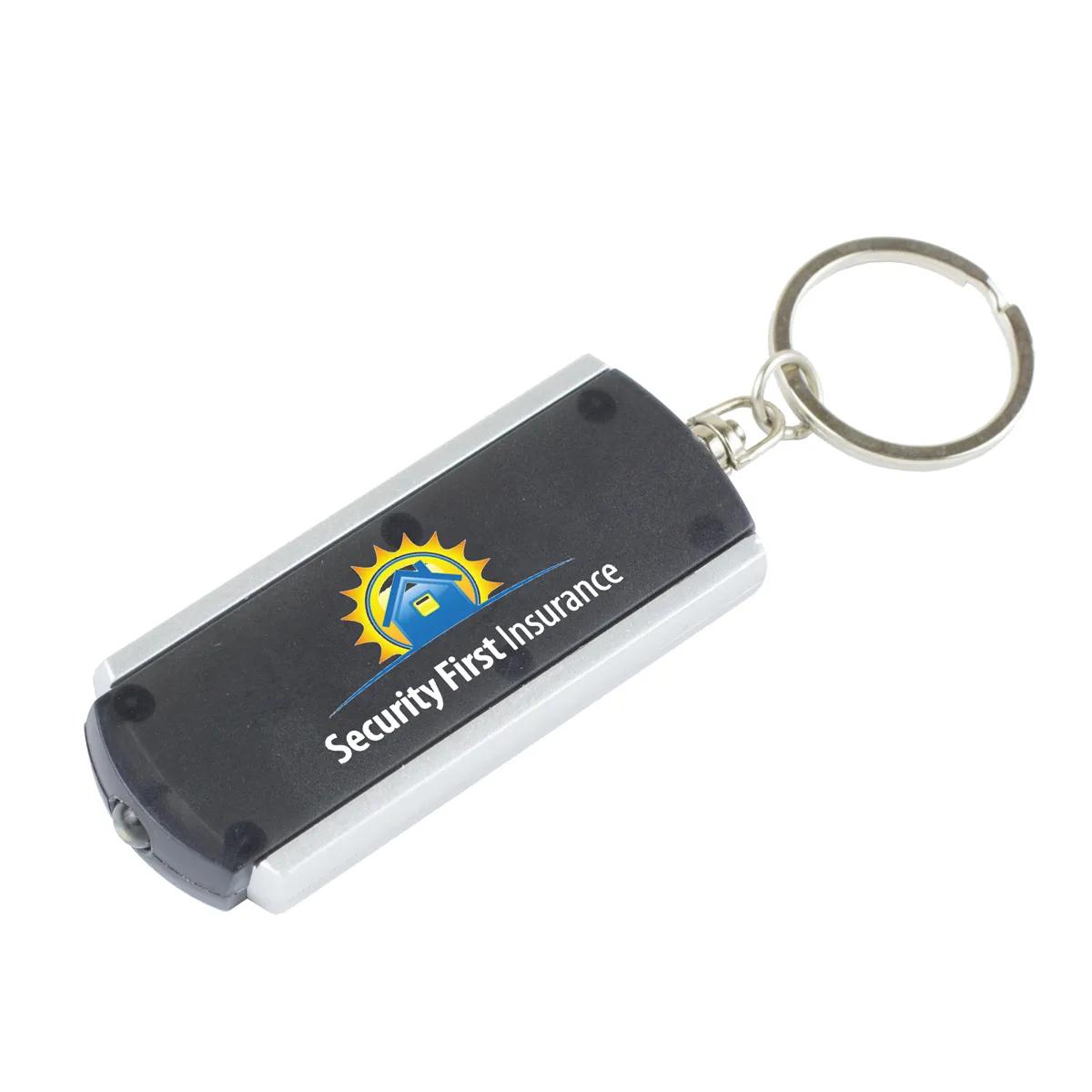 LED Keychain Light Full Color Imprint ABS Plastic - 2.5 x 1 in - product view 2