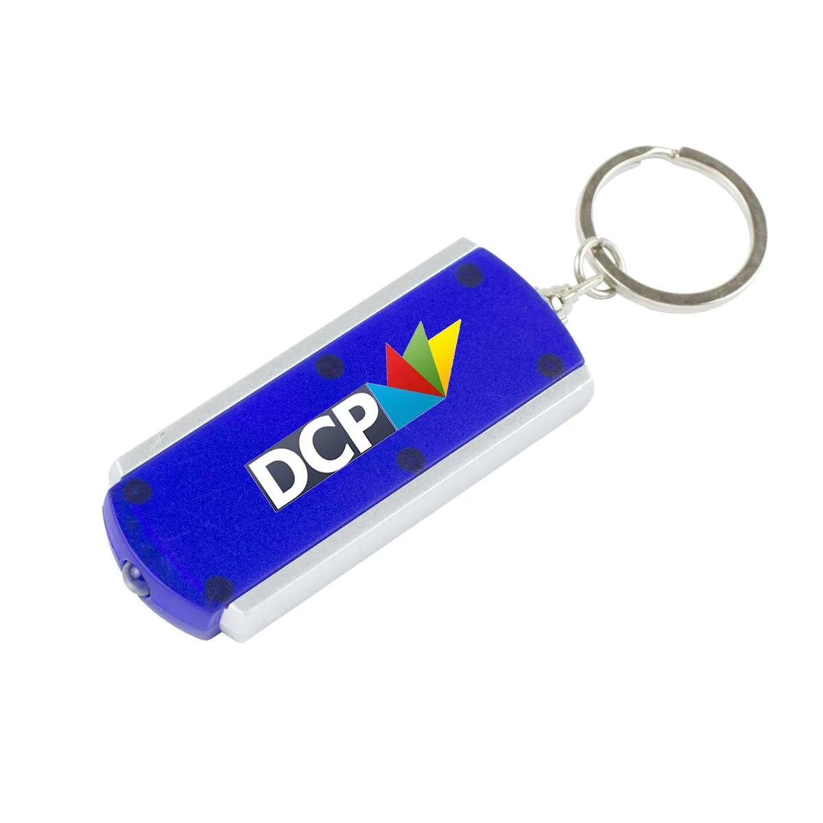 LED Keychain Light Full Color Imprint ABS Plastic - 2.5 x 1 in - product view 3