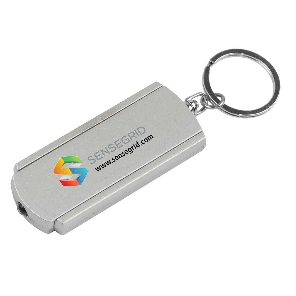 LED Keychain Light Full Color Imprint ABS Plastic - 2.5 x 1 in - product view 4