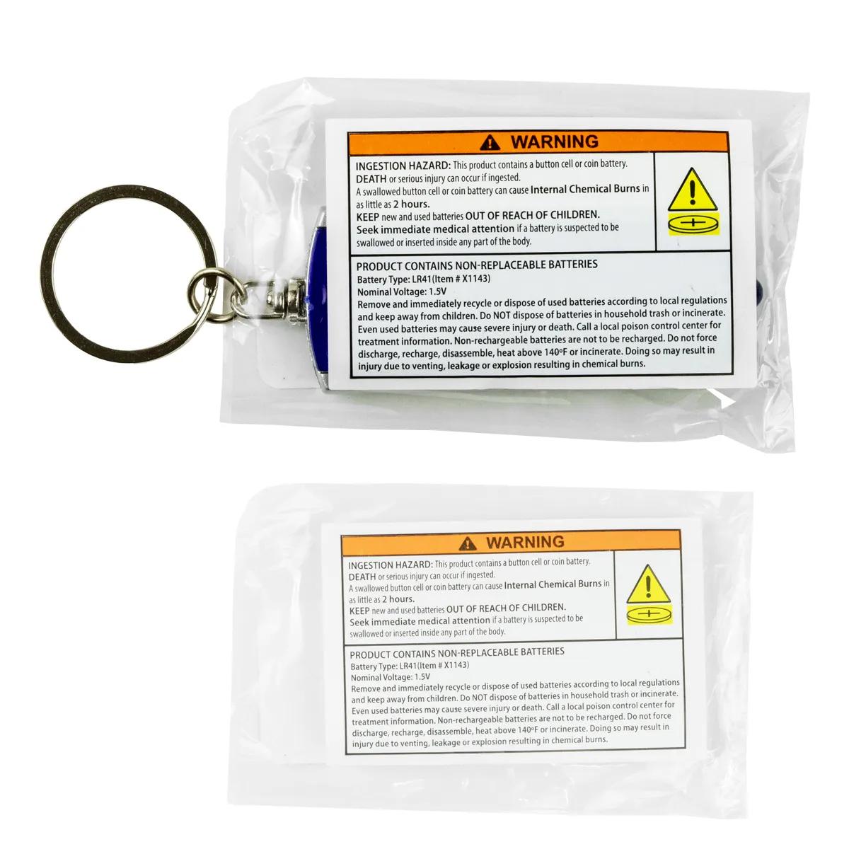 Slim LED Keychain Light White ABS Plastic - 2.5 x 1 in - product view 16