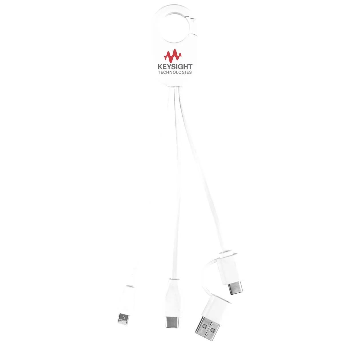 5-in-1 Charging Cable with Carabiner Silicone - 8.5 in - product view 5