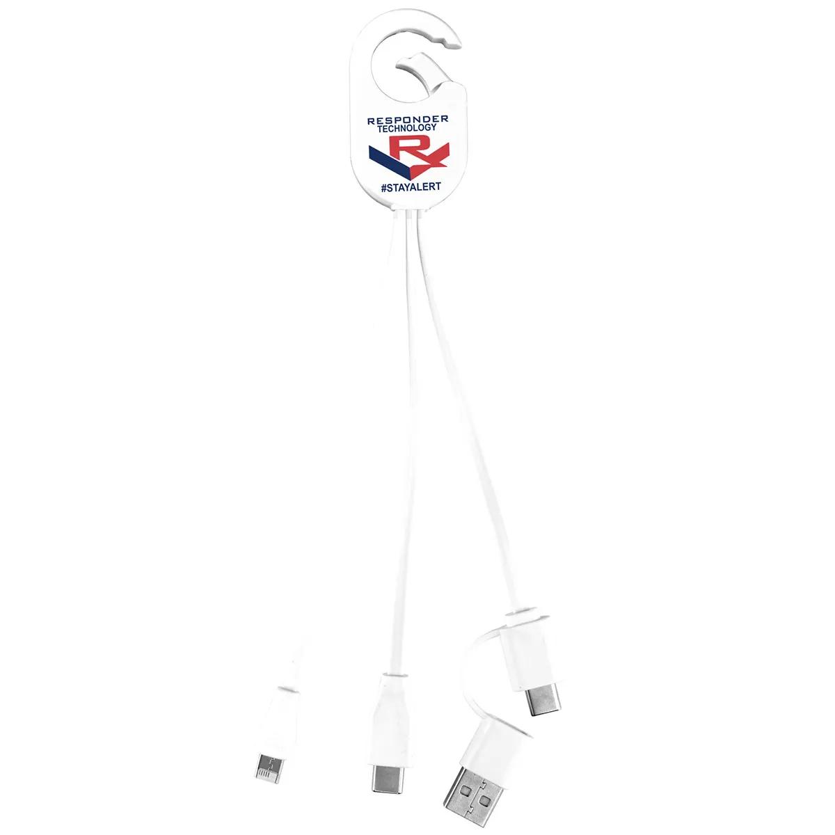 5-in-1 Charging Cable with Carabiner Silicone - 8.5 in - product view 13