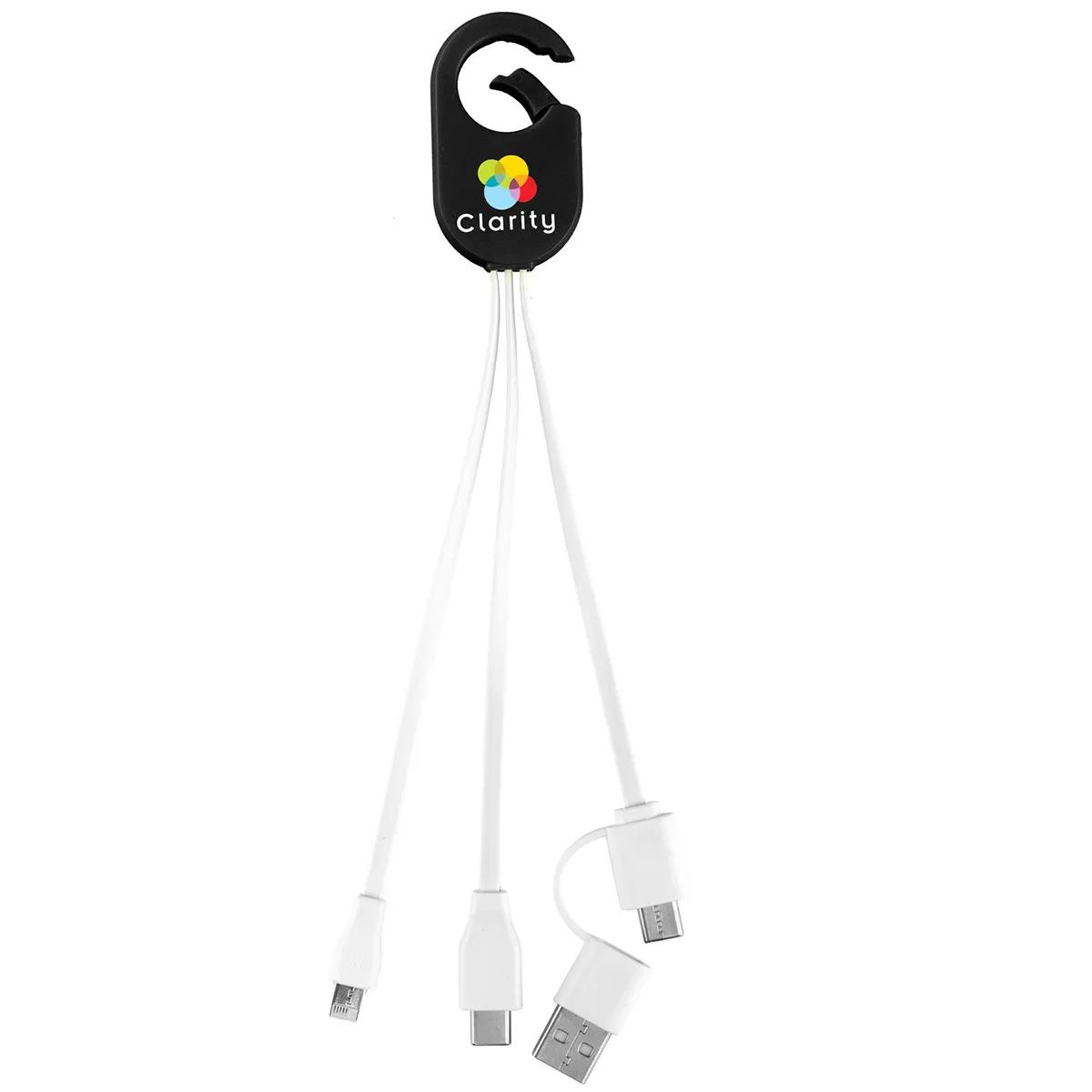 5-in-1 Charging Cable with Carabiner Silicone - 8.5 in - product view 14