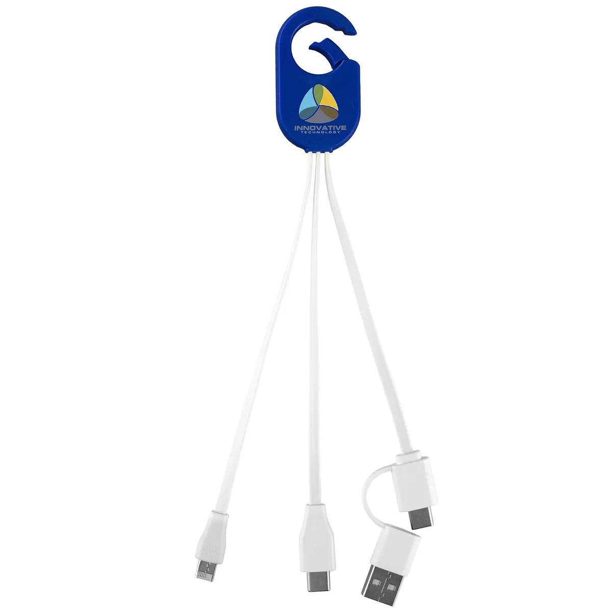 5-in-1 Charging Cable with Carabiner Silicone - 8.5 in - product view 15