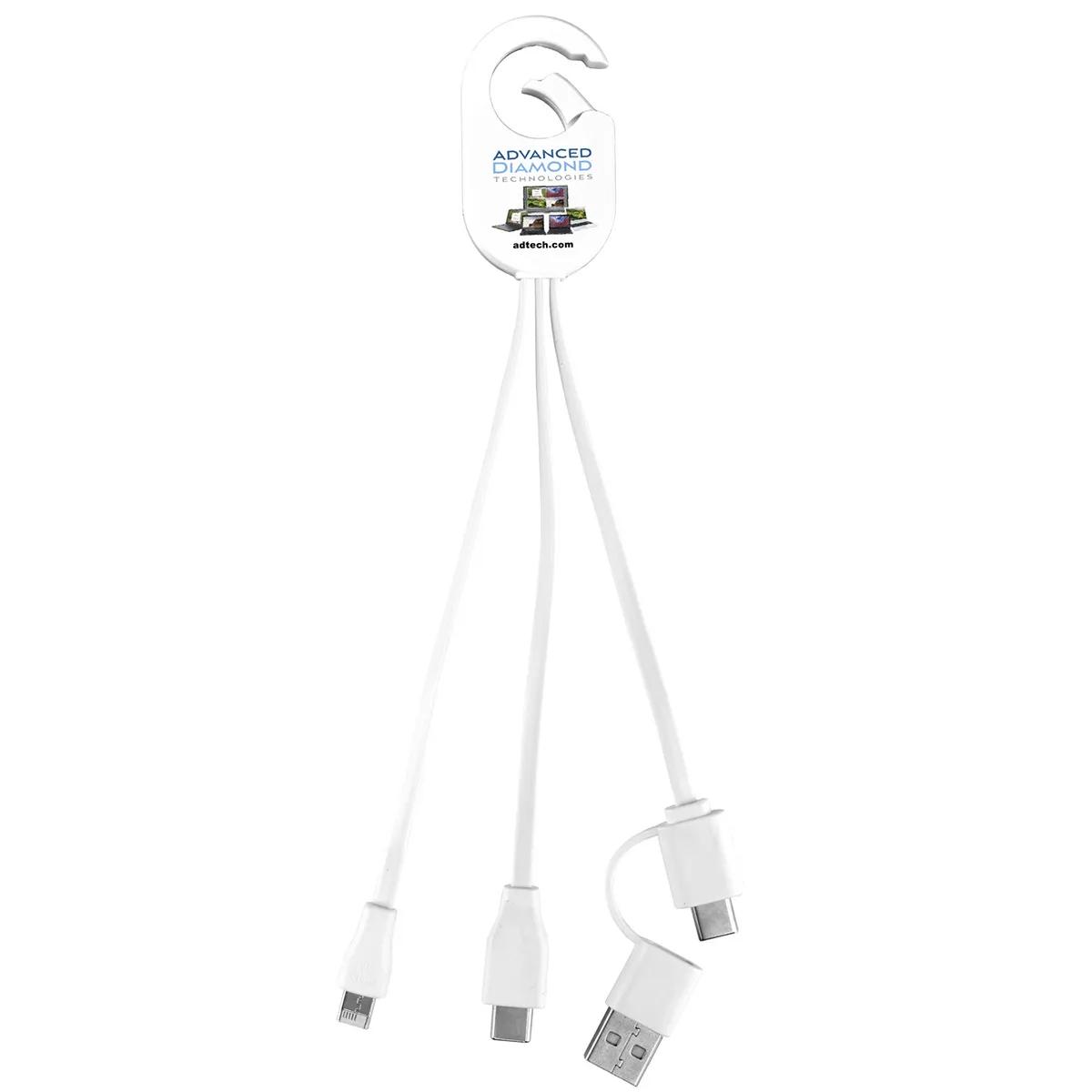 5-in-1 Charging Cable with Carabiner Silicone - 8.5 in - product view 17
