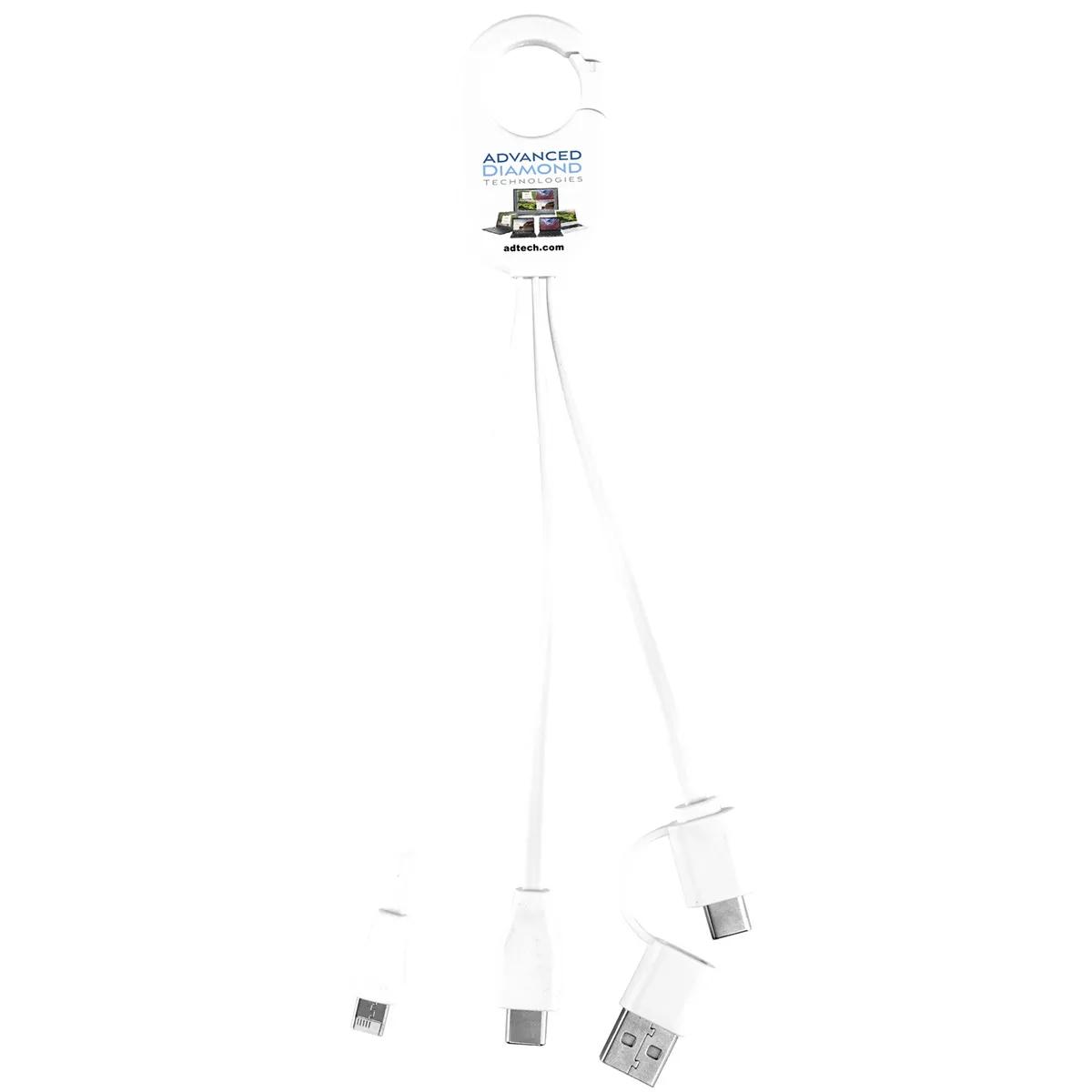 5-in-1 Charging Cable with Carabiner Silicone - 8.5 in - product view 19