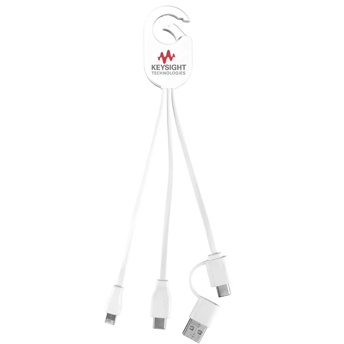 5-in-1 Charging Cable with Carabiner Silicone - 8.5 in - product view 20