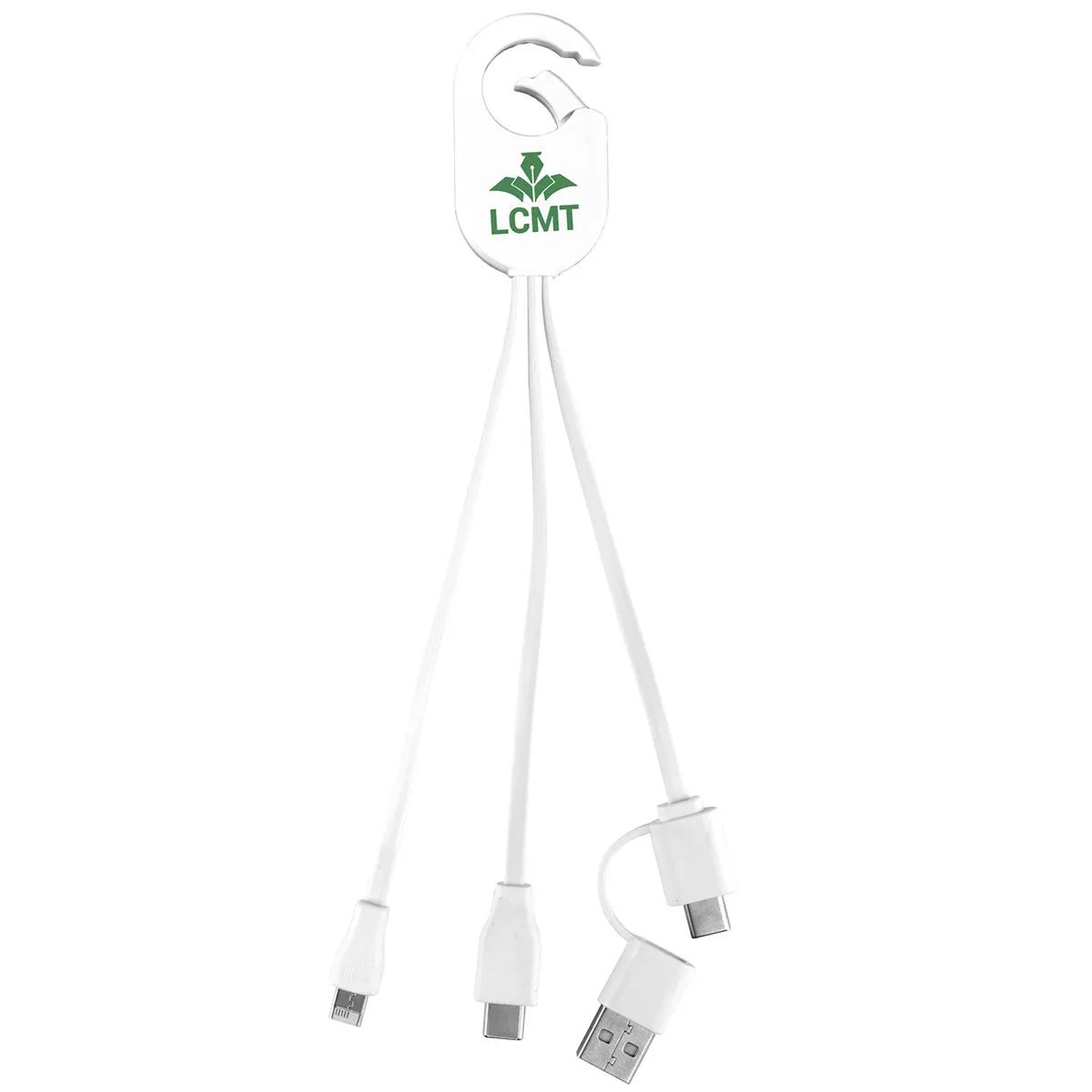 5-in-1 Charging Cable with Carabiner Silicone - 8.5 in - product view 22
