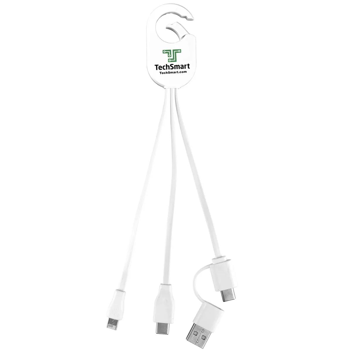 5-in-1 Charging Cable with Carabiner Silicone - 8.5 in - product view 23