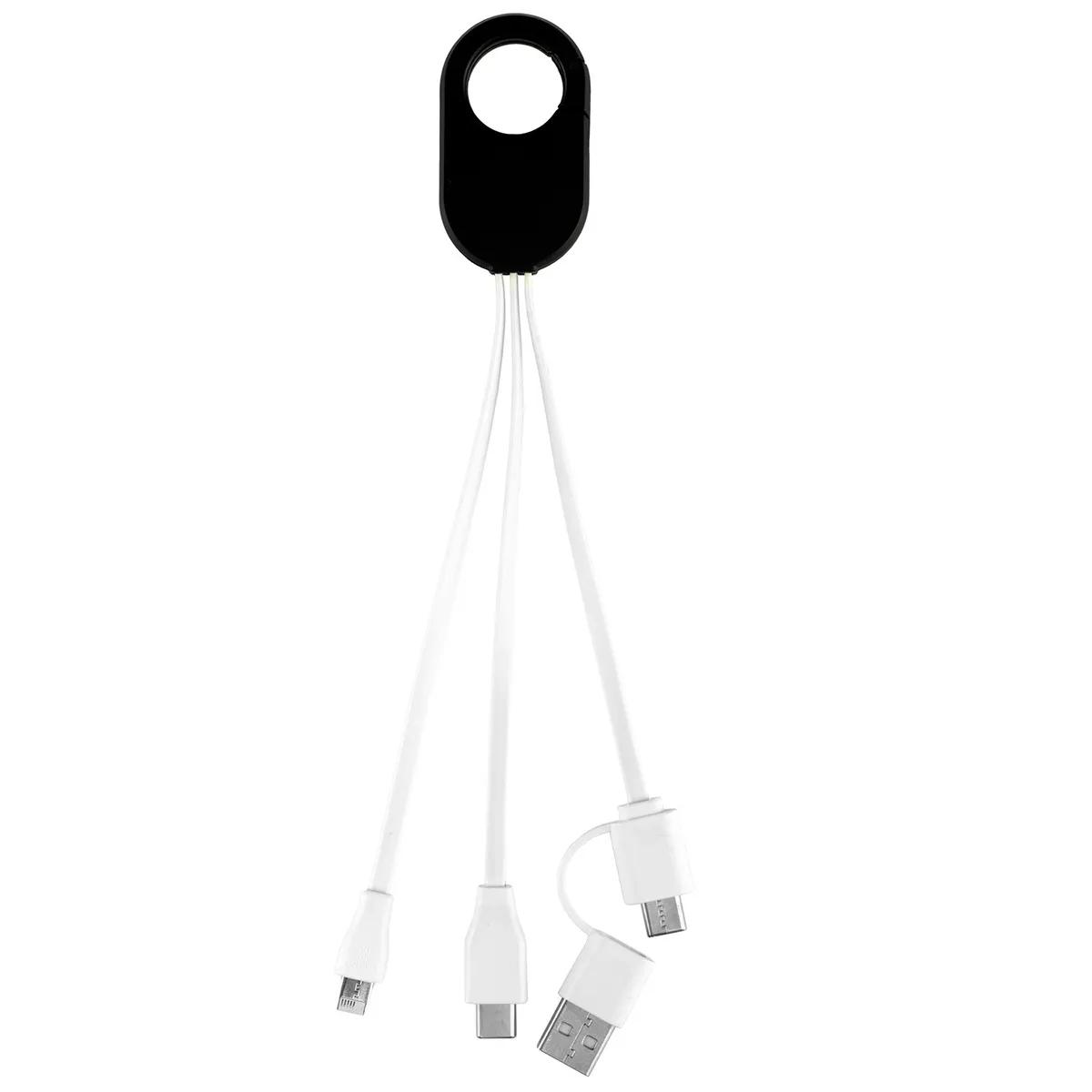 5-in-1 Charging Cable with Carabiner Silicone - 8.5 in - product view 24