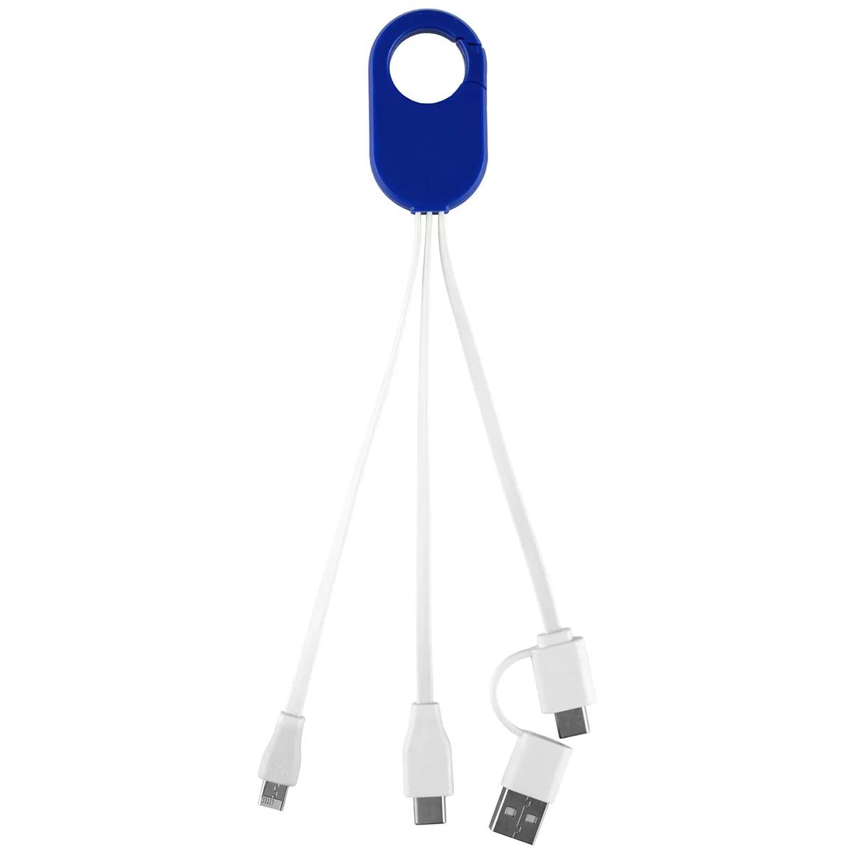 5-in-1 Charging Cable with Carabiner Silicone - 8.5 in - product view 25