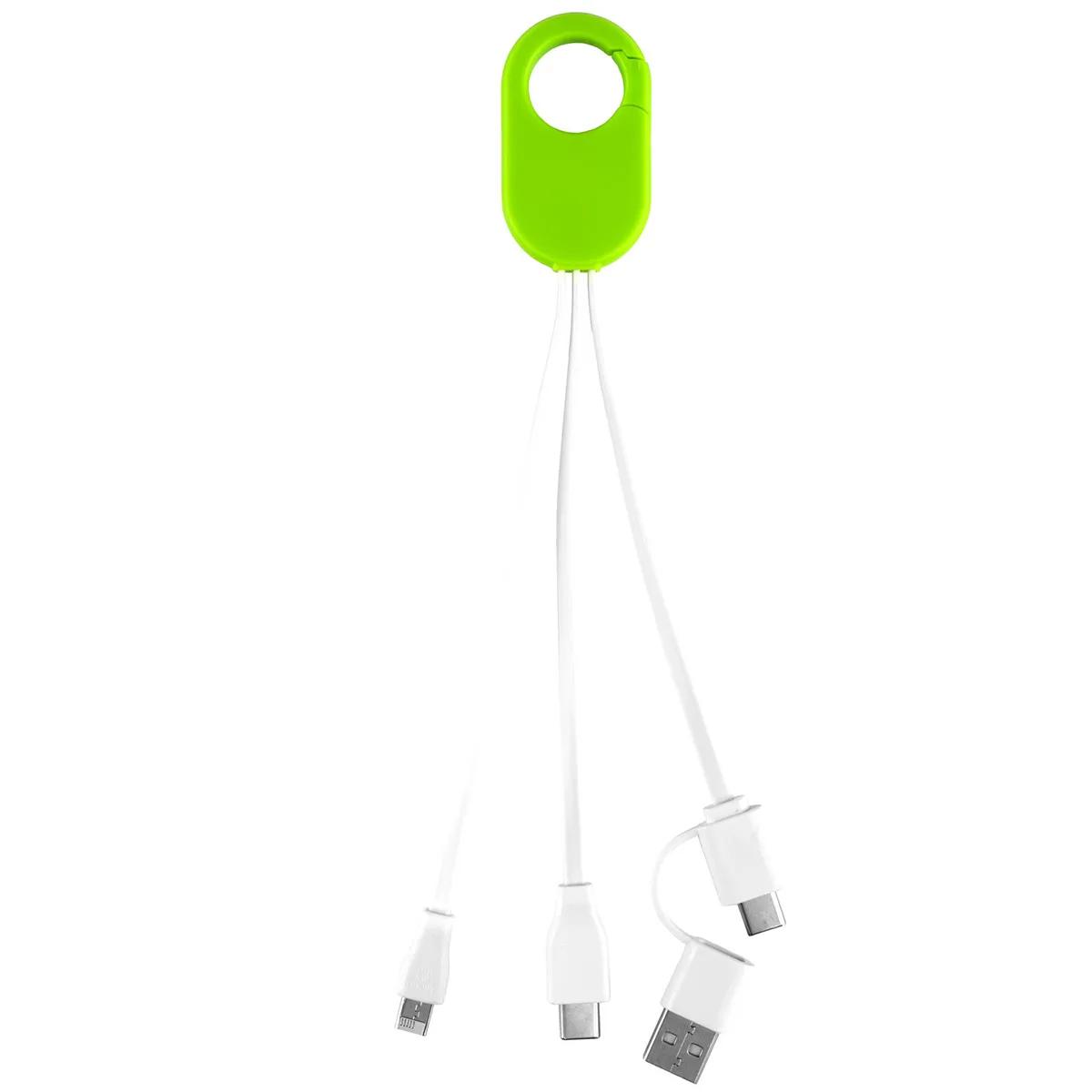 5-in-1 Charging Cable with Carabiner Silicone - 8.5 in - product view 26